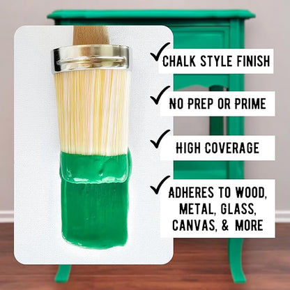 Daydream Apothecary Premium Chalk Style Paint for Furniture, Home Décor, Wood, DIY Interior Projects, Quick Dry, No Prep or Prime Needed, Matte Green - 8oz