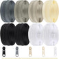 Zippers by The Yard for Sewing, DOITEM 2.8 mm Zippers 22.4 m Nylon Endless Zip Set with Slider and Zip for Sewing and Crafts – 6 Colors