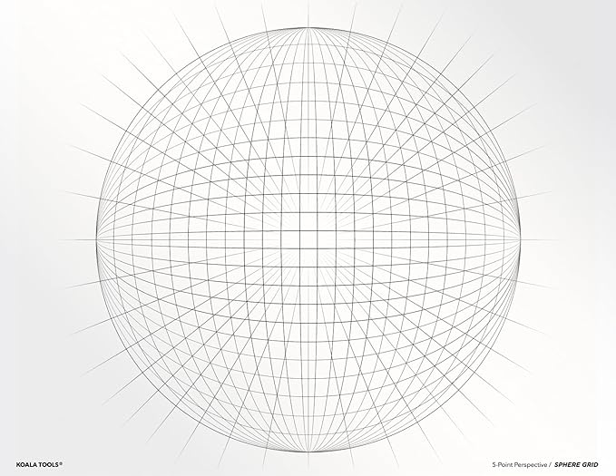 Koala Tools | Perspective Grid Transparency Sheets (Variety Pack of 4) - 8.5" x 11" | Overhead Projector and Light Box Transparencies - Tracing Film for Sketching & Drawing
