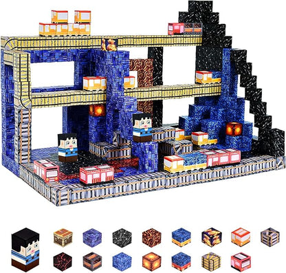 Aleath Magnetic Blocks Building Toys for Kids: 100PCS Magnet Cubes Trains Set - Kids Toys for Christmas Birthday Gifts - 0.8 inch Magnetic Blocks for Boys & Girls 3+