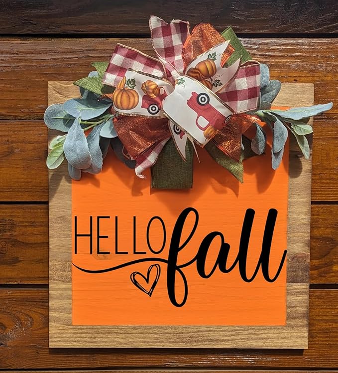 Fall Stencils for Painting on Wood Pumpkin Stencil Fall Leaves Maple Stencil Half Round Hello Autumn Drawing Templates for Door Porch Hanger Fall Wreath Home Decor