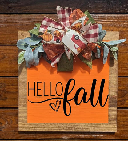Fall Stencils for Painting on Wood Pumpkin Stencil Fall Leaves Maple Stencil Half Round Hello Autumn Drawing Templates for Door Porch Hanger Fall Wreath Home Decor