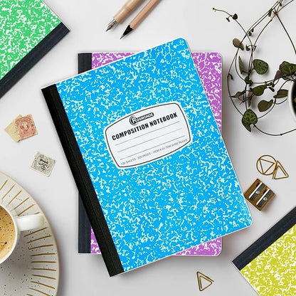 Rosmonde 1000 Pack (Pallet) Composition Notebooks Bulk, Wide Ruled, Pallet of Composition Notebooks, 200 Pages (100 Sheets), 9-3/4 x 7-1/2, Bulk Notebooks for School & Office, 4-7 Days Transit