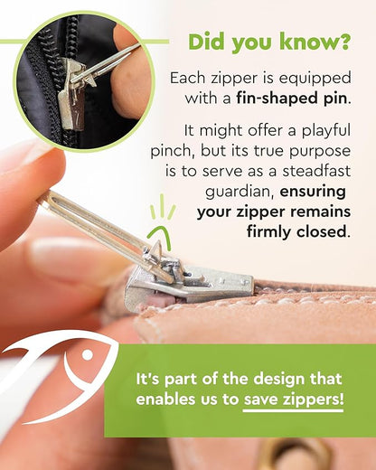 ZlideOn Zipper Pull Replacement - Black, Normal (L) - Instant Zipper Replacement Slider for Plastic Zippers