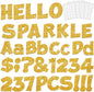 237 Pcs Glitter Bulletin Board Letters, Numbers and Punctuation, Poster Board Letters Alphabet Cut Out Cardboard Letters Accessories for Classroom Display Decorating Supplies 4inch (Yellow)