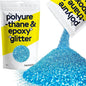 Hemway Polyurethane & Epoxy Resin Glitter 100g / 3.5oz Metallic Crystal Flake Additive for Flooring Jewelry Tumblers Glass Pigment - Fine (1/64" 0.015" 0.4mm) - Ocean Blue