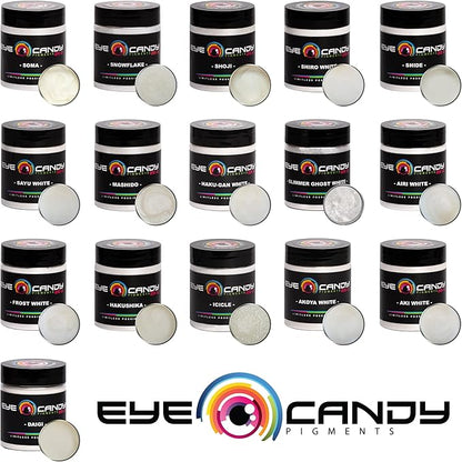 Eye Candy Pigments Premium White Mica Powder - Icicle (50gr) - for Epoxy, Resin, Soap, Paint, Woodworking, Acrylic Pouring, Bath Bombs, Fishing Lures - DIY Arts and Crafts Additive