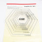 HONEYSEW 1/4" Seam Allowance Hexagon Template Set for Quilting 8 Size Sewing Rulers