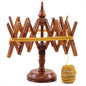 Nagina International's Yarn Swift Umbrella Table Top Yarn Winder | Hand Operated Ball Winder Holder | Knitting Tool for Swift Winding Lines, Laces Yarns & Fiber (Rosewood)