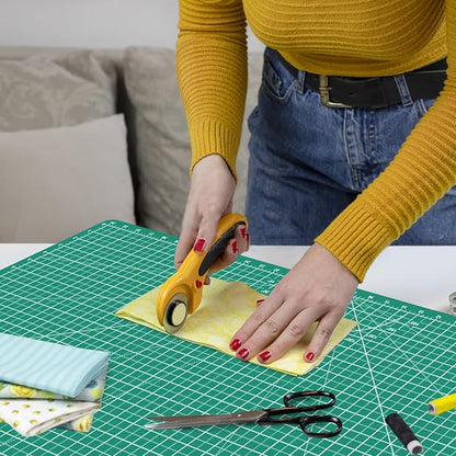 Headley Tools Thickened 24 x 36 Inch Self Healing Sewing Cutting Mat, A1 Rotary Cutting Sewing Mat for Crafts, Double Sided 5-Ply Table Cutting Board for Fabric Quilting Leather Hobby, (Green)