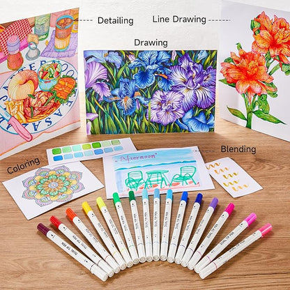 Shuttle Art Dual Tip Brush Pens, 70 Colors, Fine and Brush Dual Tip Markers Set, Portable Storage Case, Ideal for Calligraphy, Coloring, Doodling, Writing