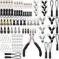 Maosifang 205-Piece Zipper Repair Kit with Zipper Install Pliers, Pull Tabs for Clothing, Bags, Jackets, Luggage, Backpacks, Purses - Black and Silver