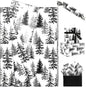 100 Sheets Christmas Tree Tissue Paper, 20x14in Forest Style Wrapping Tissue Watercolor Xmas Tree Art Tissue for Xmas Party Gift Bag Fillers Winter Party Decor (Black)