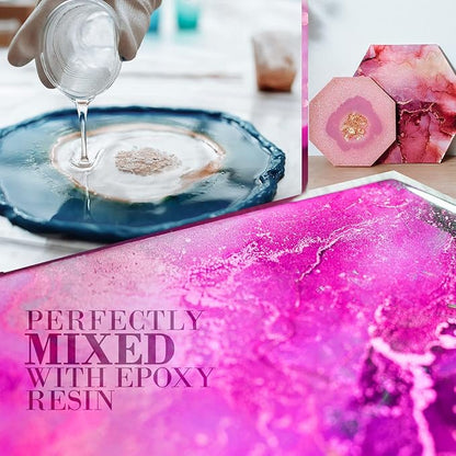 Mauve Mica Powder for Epoxy Resin 56g / 2oz. Jar - Techarooz 2 Tone Resin Dye Color Pigment Powder for Lip Gloss, Nails, Colorant for Slime Bath Bombs Soap Making & Polymer Clay