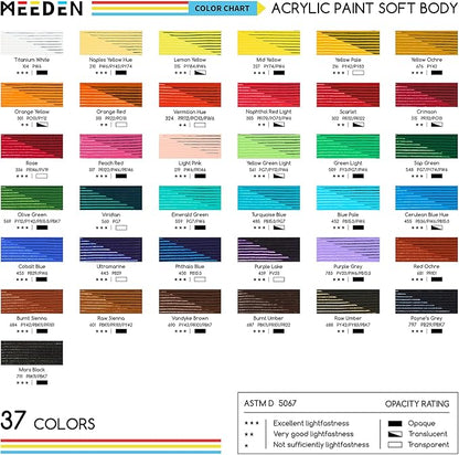 MEEDEN Soft Body Acrylic Paint: Crimson Red Matte Finish - 250ml/8.45oz Bulk Acrylic Colors in Squeeze Bottle - Fluid Flow Art Paints for Artists Canvas Painting