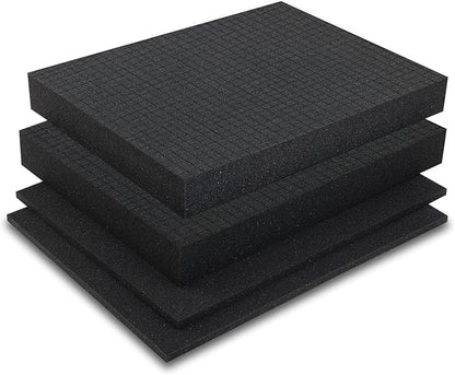 Coengwui Pick and Pluck Foam Inserts, Pre-Cubed Pick Apart Sheets for Crafts Toolbox Game Box Camera Cases Drawer Storage (2Pack 16 x 12 x 2" with 0.4" Bottom Padding)