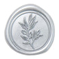 PONATIA Silver Wax Seal Stickers -50pcs Eucalyptus Self- Adhesive Wedding Seal Stickers, Perfect for Invitation Cards, Envelopes, Christmas Cards, Gift Wrapping, Party Decor