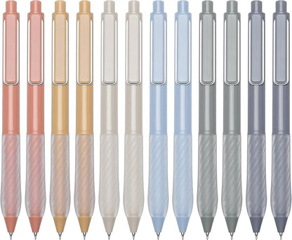 Gel Pens 0.5mm Point Pen Black Ink Smooth Writing Retractable Pen for Office,School Supplies,12-Count (Silver clip)