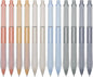Gel Pens 0.5mm Point Pen Black Ink Smooth Writing Retractable Pen for Office,School Supplies,12-Count (Silver clip)