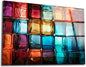 SpiritualHands Magical Light Play and Stunning Colors Tempered Glass Wall Art Painting for Living Room, Tempered Glass Modern Prints Decor, Large Vivid Color Panel for Bedroom, Kitchen, or Office