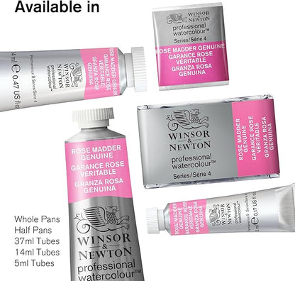 Winsor & Newton Professional Water Colour Paint, Half Pan, Cadmium Red Deep