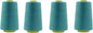 Mandala Crafts 4 Pack of Serger Threads Cones Spools - 20S/2 24000 Yards Polyester Turquoise Threads for Sergers Machine and Overlock Quilting Sewing Machine