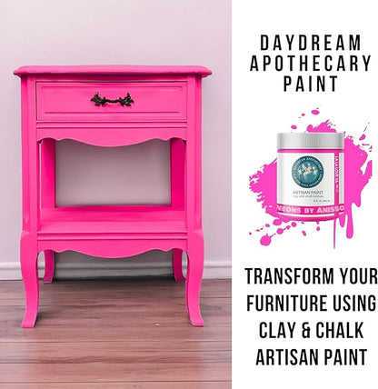 Daydream Apothecary Premium Chalk Style Paint for Furniture, Home Décor, Wood, DIY Interior Projects, Quick Dry, No Prep or Prime Needed, Matte Hot Pink - 8oz