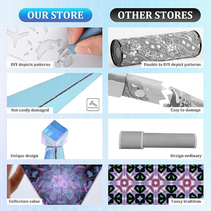 DIY Kaleidoscope Sun Catcher Kaleidoscope kit Mini Cube Prism Kaleidoscope for Adults Parent-Child Handmade Activity Couple Girlfriend Holiday Surprise Birthday DIY Gift