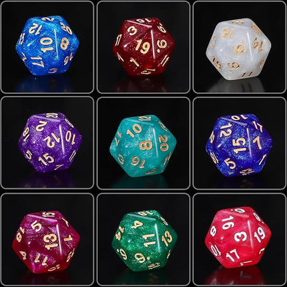 QMay DND Dice Set 10x7 (70 Pieces) Polyhedral Dice for Dungeons and Dragons D&D RPG MTG Role Playing Games with 1 Drawstring Bag