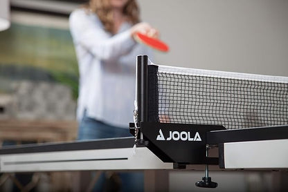 JOOLA Rally TL Professional MDF Indoor Ping Pong Table w/Quick Clamp Table Tennis Net & Post Set - 10 Minute Easy Assembly - Corner Ball Holders - Tournament Quality - Includes Playback Mode