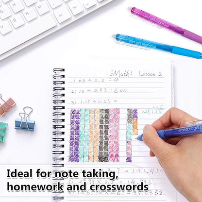 Vanstek 22 Colors Retractable Erasable Gel Pens Clicker, Fine Point(0.7), Make Mistakes Disappear, Premium Comfort Grip for Drawing Writing Planner and Crossword Puzzles