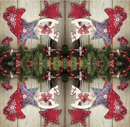 20-ct 13x13 Christmas Paper Decoupage Napkins, 3-Ply Servilletas Tissue Napkin for Dinner and Parties, Disposable Napkins (Stars)