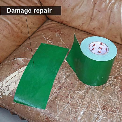 BOMEI PACK 6" Green Duct Tape,Wider Roll,6 Inches x 60 Yards,9 Mil Thick Heavy Duty, Industrial Strength,No Residue,Waterproof and Tear by Hand,Multi-Use for Indoor & Outdoor Repairs