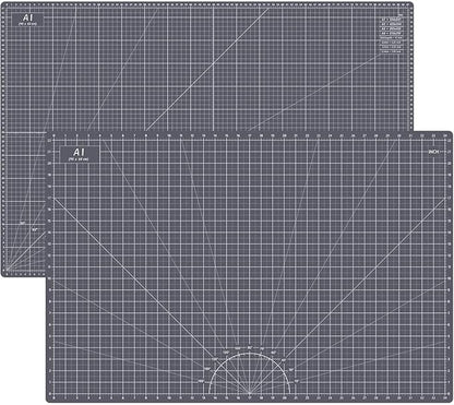 Headley Tools Thickened 24 x 36 Inch Self Healing Cutting Mat, Durable A1 Double Sided 5-Layer Craft Cutting Board for Fabric, Quilting, Sewing, Hobby, Scrapbooking, Arts and Crafts Project, Dark Gray