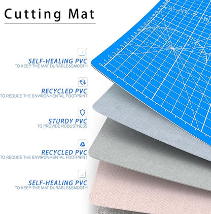 DIYSELF Cutting Mat: 12in18in, Self Healing, Double-Sided, Rotating - Ideal for Crafts, Sewing, Quilting