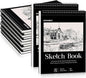 12 Pack Sketch Book, 8.5 x 11Inch Sketchbook, 68lb/100gsm Top Spiral Bound Sketch Pad, Acid Free Art Supplies Drawing Painting Sketching Paper for Teens Adults Artists (30 Sheets Each)