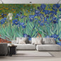 wall26 Wall Sticker/Wall Mural Irises by Vincent Van Gogh Dutch Impressionism, Not Peel and Stick, Non-Woven Wallpaper Decorative for Bedroom, Living Room, Office - 96x120 inches