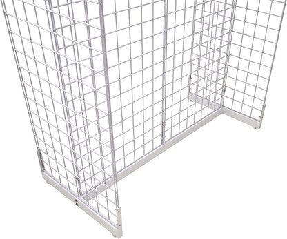 Gridwall Joining Clip Connectors for Grid Panels, Powder-Coated or Chrome Plated Steel (Quantity 20) (20, White)