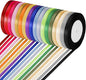 ABSOFINE 18 Colors Satin Ribbon Polyester, 1/4 inch Solid Fabric Ribbon Roll for Gift Wrapping, DIY Crafts, Wedding Christmas Birthday Party Decorations