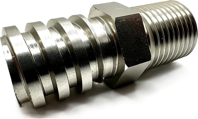 Aluminum Male Coarse Thread Adapter - Converts Drywall Corner Roller Handle to Acme 3/4" Threads to fit Paint Rollers, Stipple Brushes, Brooms, Mops & More - Lightweight & Durable