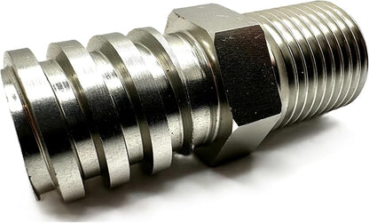 Aluminum Male Coarse Thread Adapter - Converts Drywall Corner Roller Handle to Acme 3/4" Threads to fit Paint Rollers, Stipple Brushes, Brooms, Mops & More - Lightweight & Durable