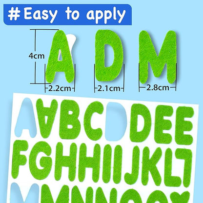 EZCRA Felt Alphabet Stickers, Large Self-Adhesive A-Z Puffy Letters for Kids Ages 3-5 – Classroom, Preschool, Homeschool DIY, Scrapbooking, 260+ Pieces