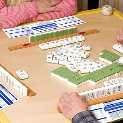 2025 Mahjong Card Official with Mahjong Line Reader, Mahjong Cards Official Rules Version Large Print Style, 4-Pcs(Blue)