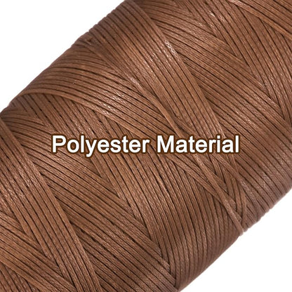 uxcell Leather Sewing Waxed Thread, 284 Yards / 260m 0.8mm 150D Flat Polyester All-Purpose Threads for Leather Crafts, Bookbinding, Burgundy
