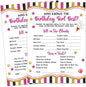 20 Pieces Who Knows The Birthday Girl Best Game Cards - Birthday Party Activity Game Card Set Girly Themed Party Activity and Idea - for Child or Teen - Girl Birthday Supplies, Activity, Decorations