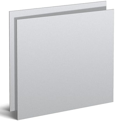 Hicarer 2 Pcs Mild Steel Sheet Cold Rolled 18 Gauge Metal Plate Weldable Metal Sheets for Professional Industrial DIY Use, Clean Surface Easy to Weld (6'' X 6'')
