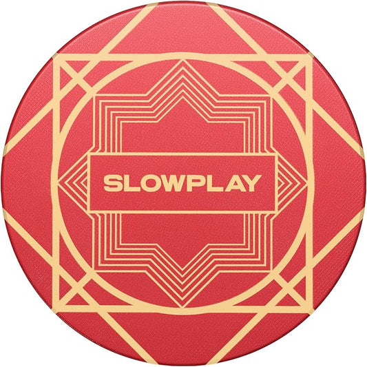 SLOWPLAY Nash Ceramic Poker Chips in Bulk, Casino Grade Ceramic 12-Gram Poker Chip for Texas Hold'em, 43mm Professional Chips Pack of 50 (Red)
