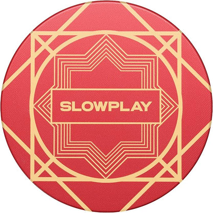 SLOWPLAY Nash Ceramic Poker Chips in Bulk, Casino Grade Ceramic 10-Gram Poker Chip for Texas Hold'em, 39mm Professional Chips Pack of 50 (Red)