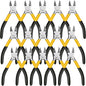 Lasnten 15 Pcs 5" Wire Cutters Precision Cutting Pliers Side Diagonal Cutters Small Wire Clippers Spring Loaded Flush Cut Snips with Nonslip Handle for DIY Jewelry Making Crafting Model Kits Zip Ties