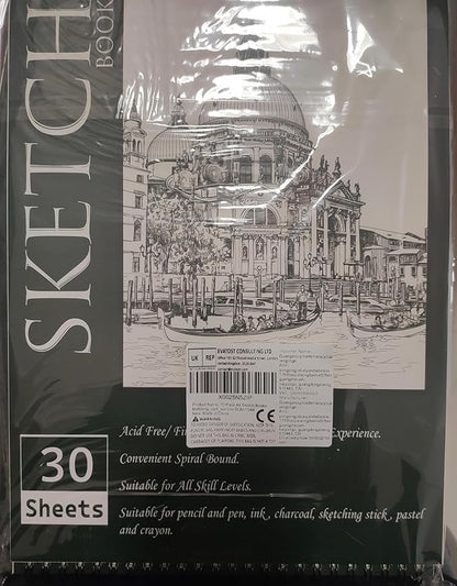 OSIMIG 10 Pack Sketch Books - 8.5" x 11", Top Spiral Bound Sketch Pad, 300 Sheet Total (68lb/100gsm), Drawing Paper Pad, Sketchbooks for Kids & Adults